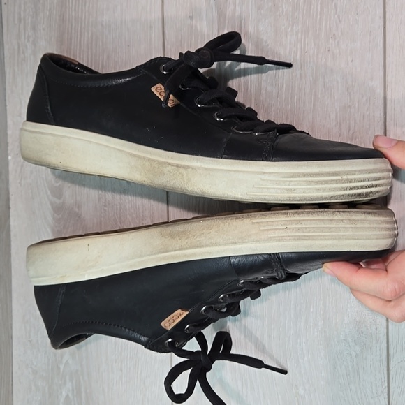 Ecco Mens Denish Design Leather Sneakers shoes sz 44/10-10.5 - Picture 8 of 12